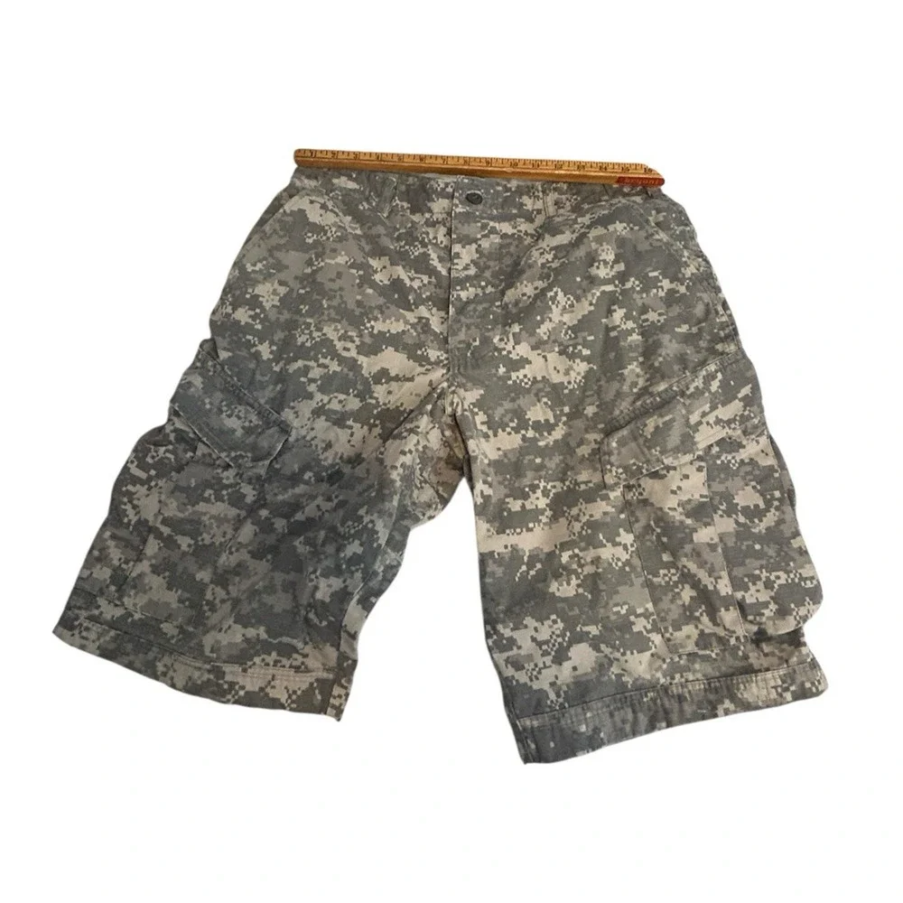 AUTHENTIC ACU Army Cargo Fatigue Camouflage Camo DIGITAL long SHORTS GI Pants 32